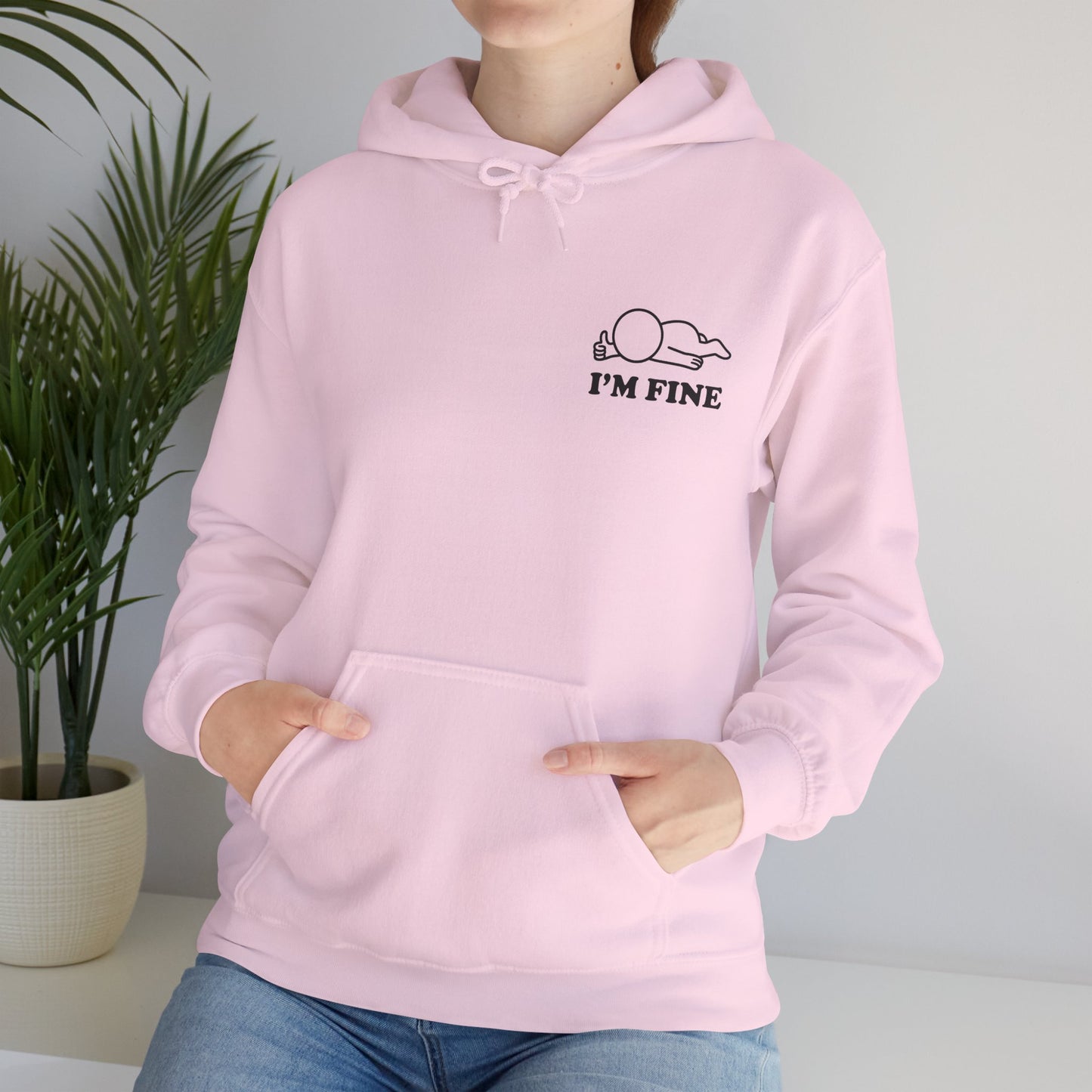 I'm Fine | Hollow Series Hoodie - Funny Mental Health Burnout Pullover