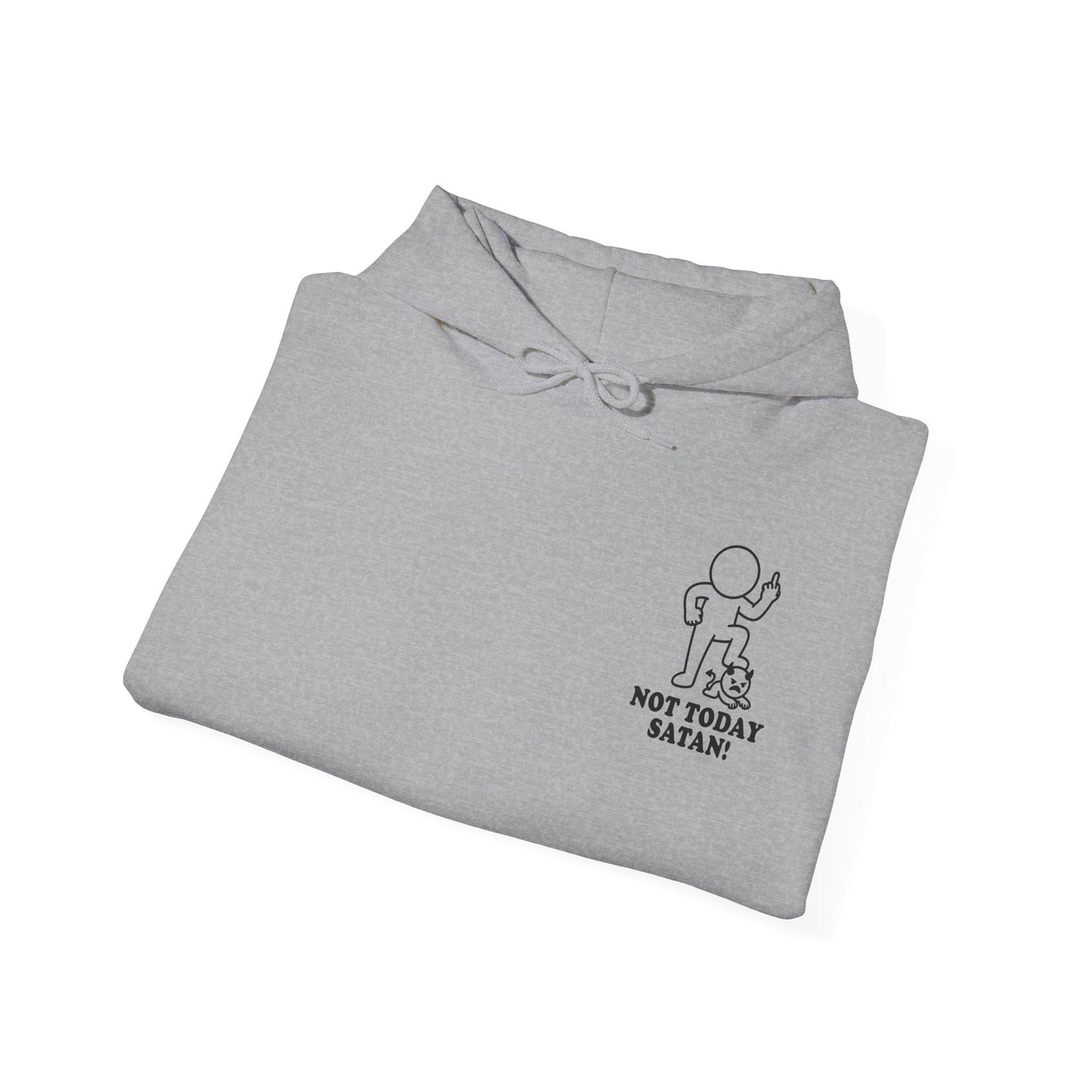 Not Today Satan | Hollow Series Hoodie - Funny Minimalist Burnout Pullover