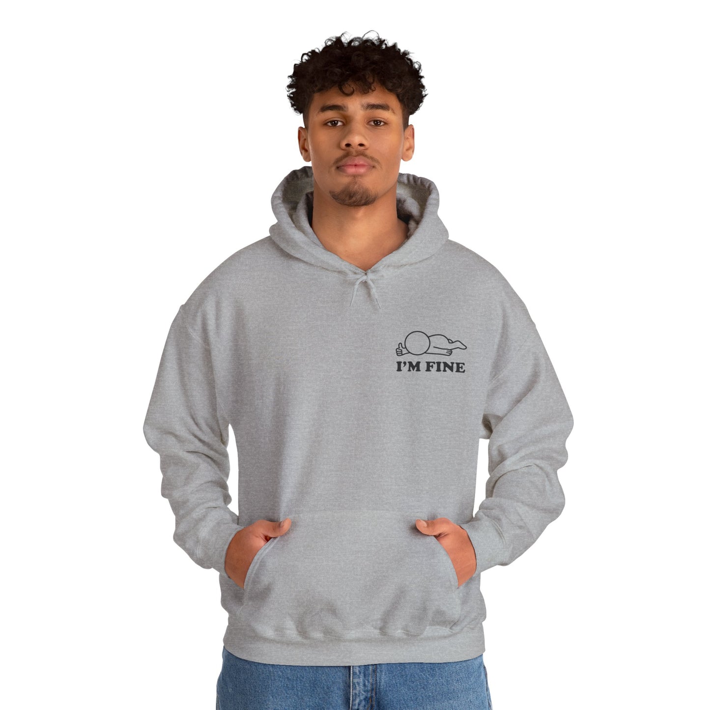 I'm Fine | Hollow Series Hoodie - Funny Mental Health Burnout Pullover