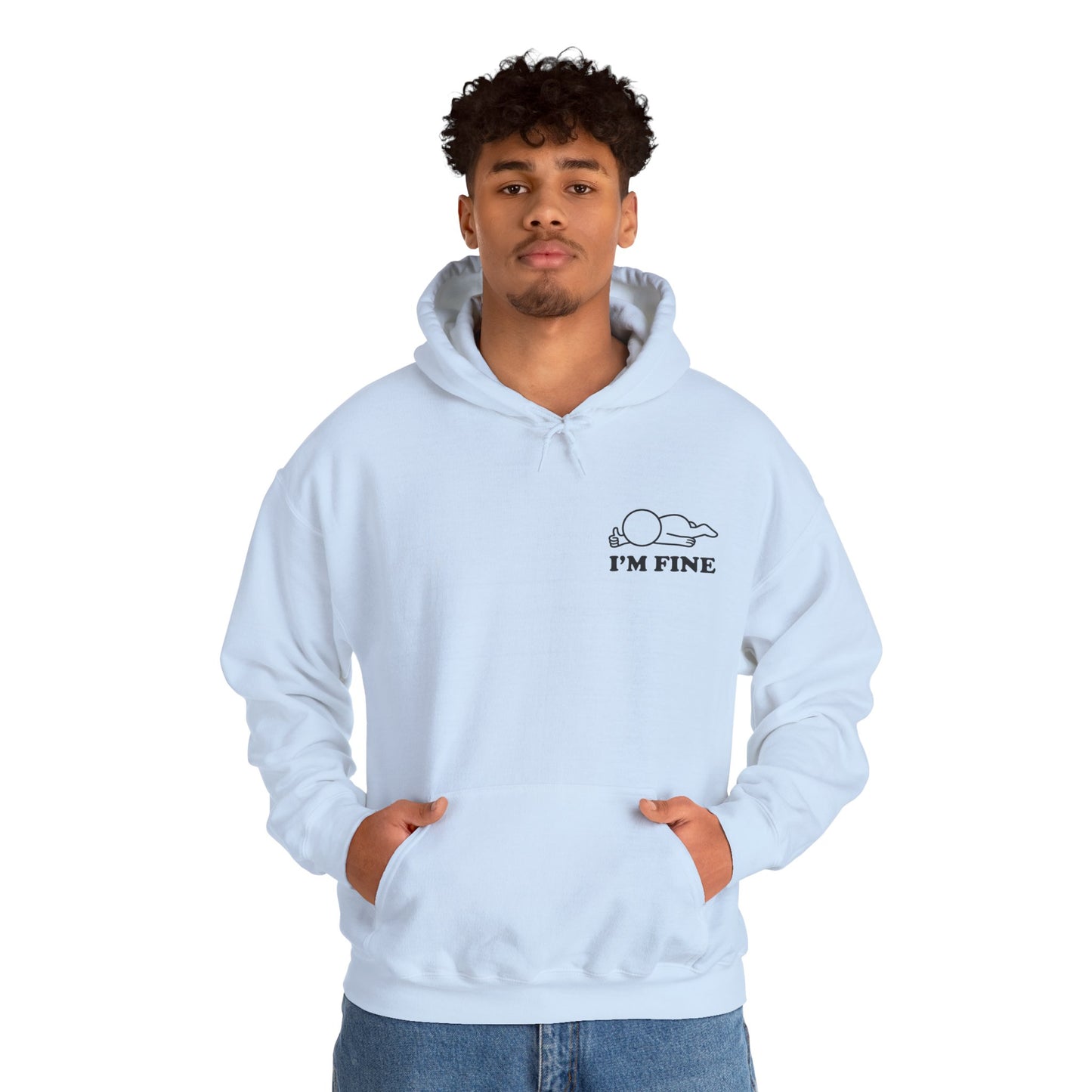 I'm Fine | Hollow Series Hoodie - Funny Mental Health Burnout Pullover