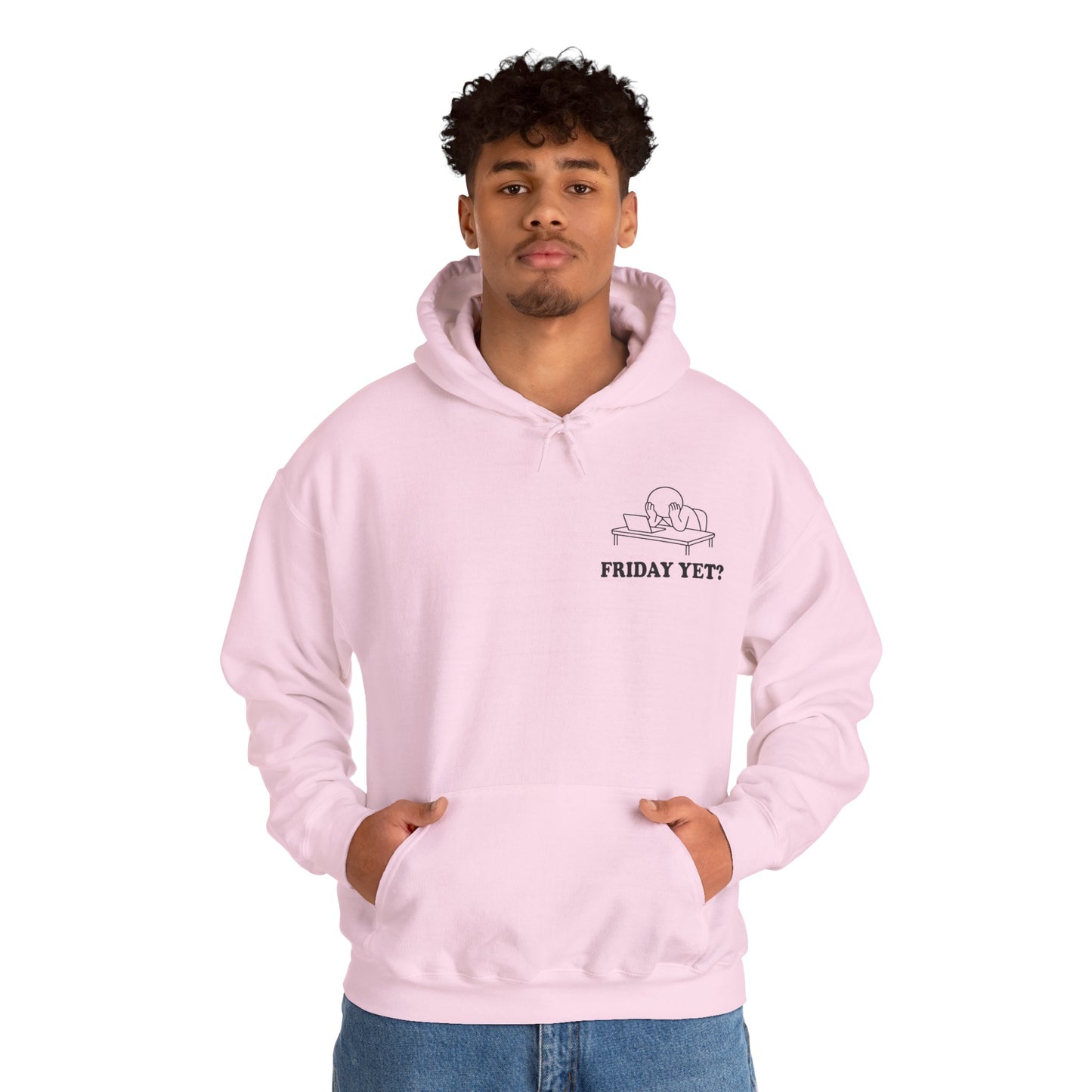 Friday Yet? | Hollow Series Hoodie - Funny Work Week Burnout Pullover