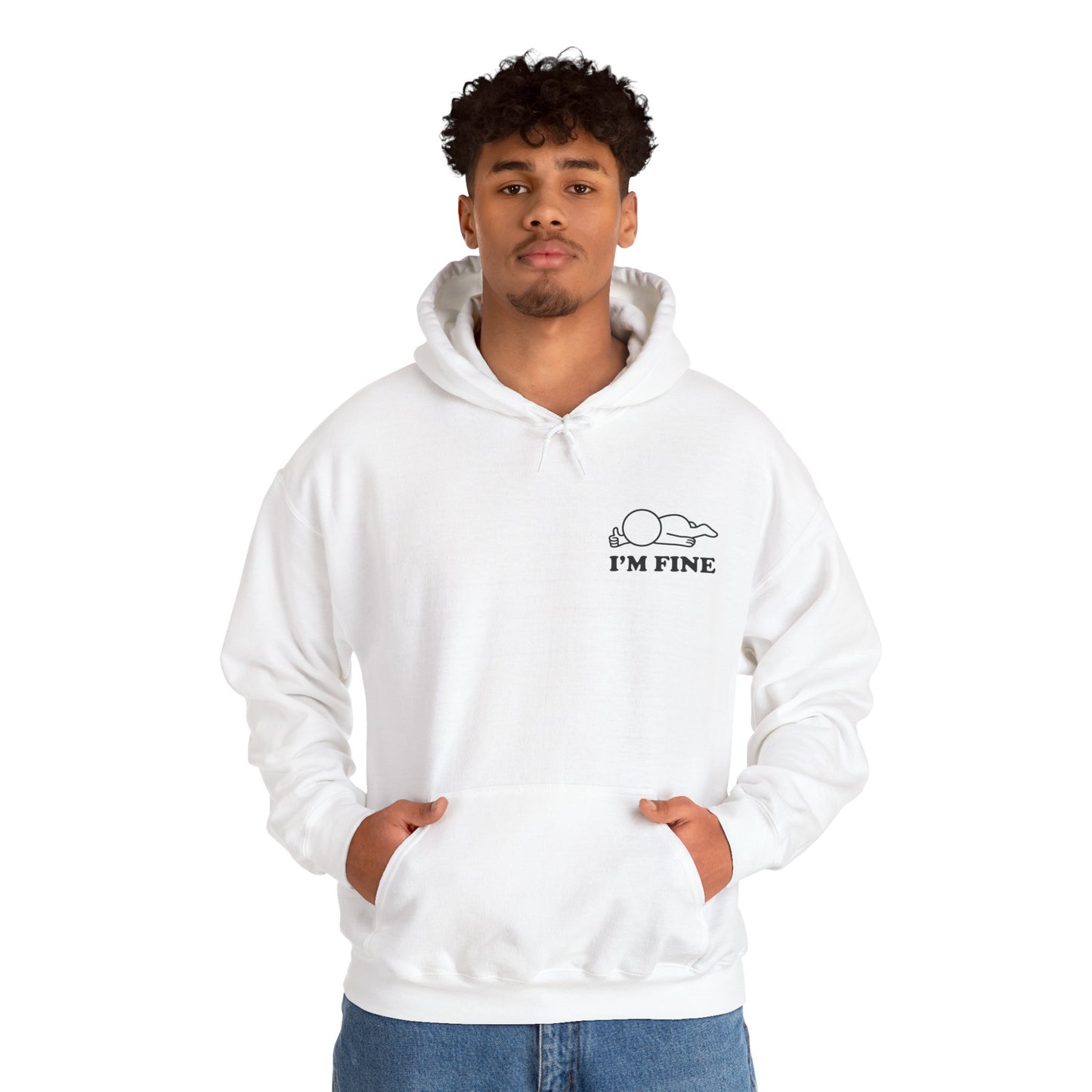 I'm Fine | Hollow Series Hoodie - Funny Mental Health Burnout Pullover