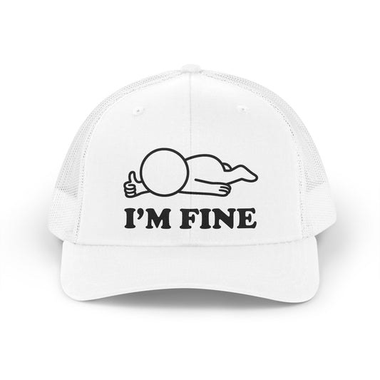 I’m Fine Trucker Hat – Hollow Series Minimalist Cap