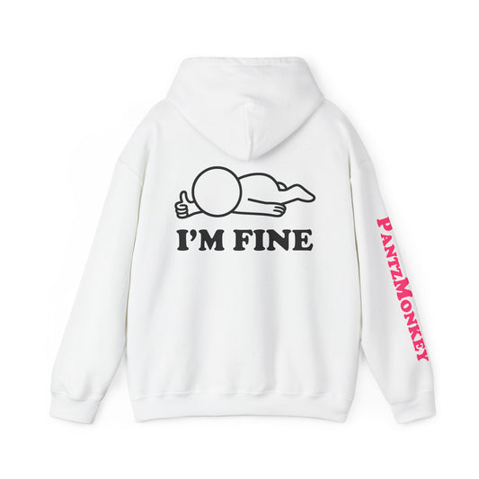 PM Brand - I'm Fine | Hollow Series Hoodie - Funny Mental Health Burnout Pullover