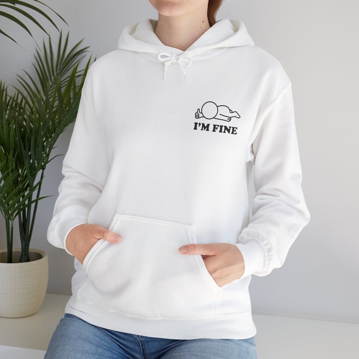 I'm Fine | Hollow Series Hoodie - Funny Mental Health Burnout Pullover