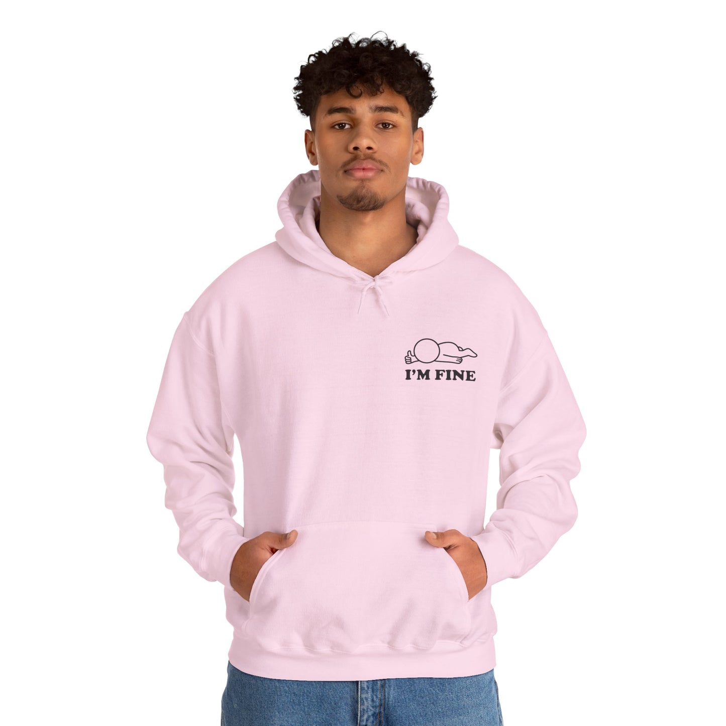 I'm Fine | Hollow Series Hoodie - Funny Mental Health Burnout Pullover