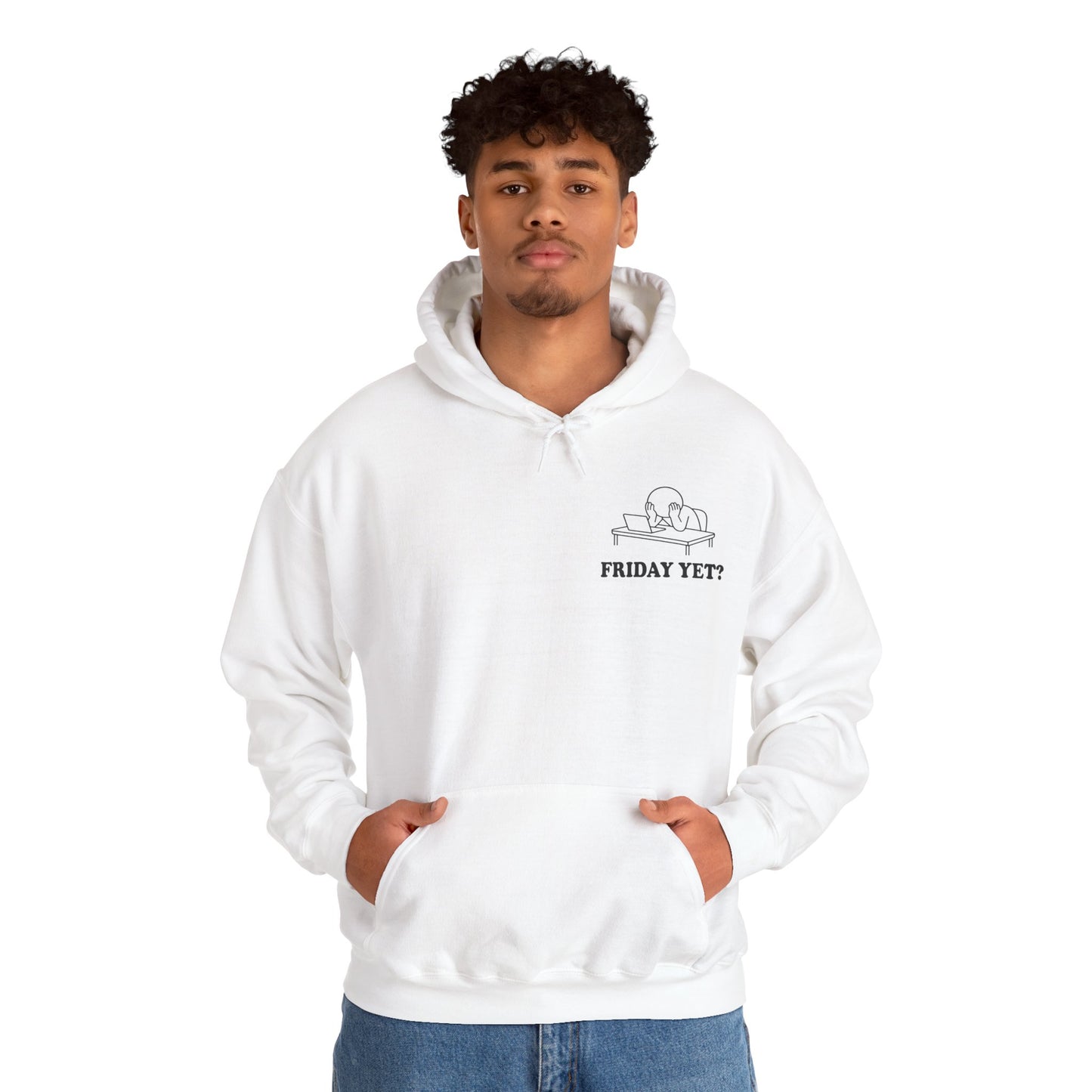 Friday Yet? | Hollow Series Hoodie - Funny Work Week Burnout Pullover